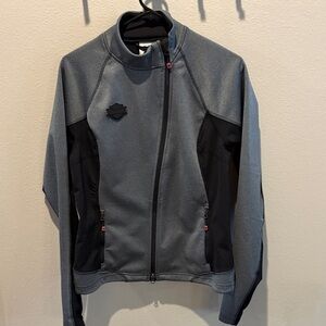 Harley-Davidson Black and Gray mid layer Jacket. Size M. EUC